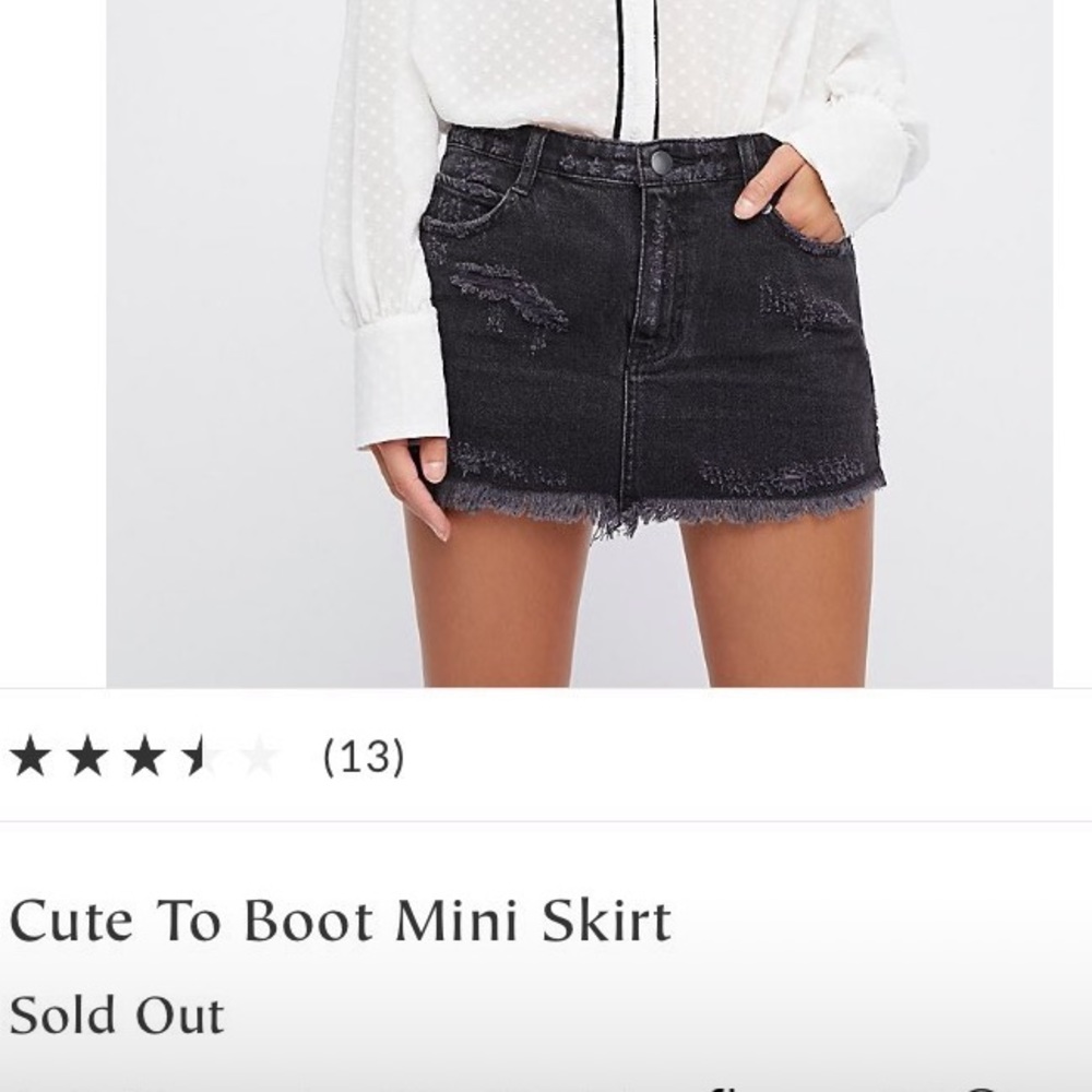 Free people cute to boot mini skirt